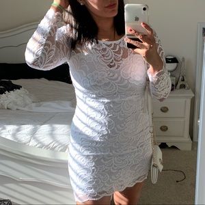 Lace mini dress